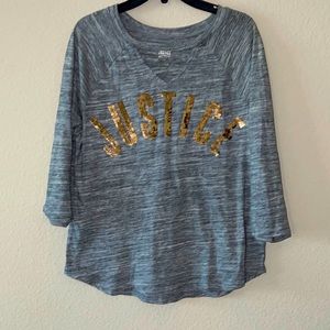 Gray Justice Long Sleeve